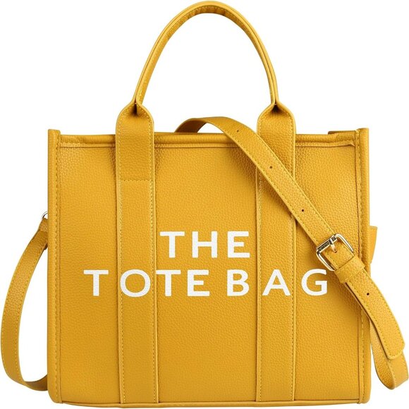 The Tote Bag for Women, Leather Yellow #782 - Picture 1 of 13
